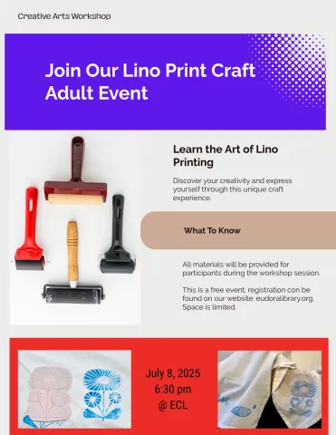 Image is of event details with pictures of examples of the tea towels they will create.