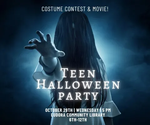 Teen Halloween Party, October 29th at 5pm.